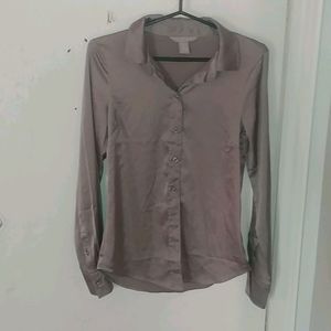 Champagne button-up blouse